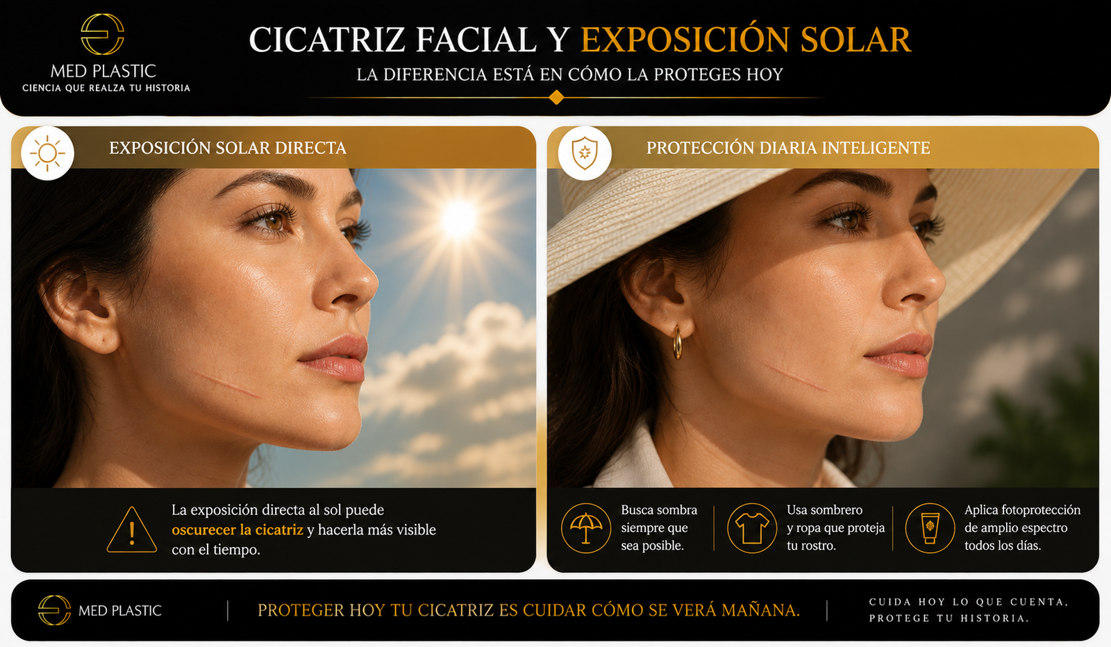 Cómo proteger una cicatriz de la cara de la exposición solar