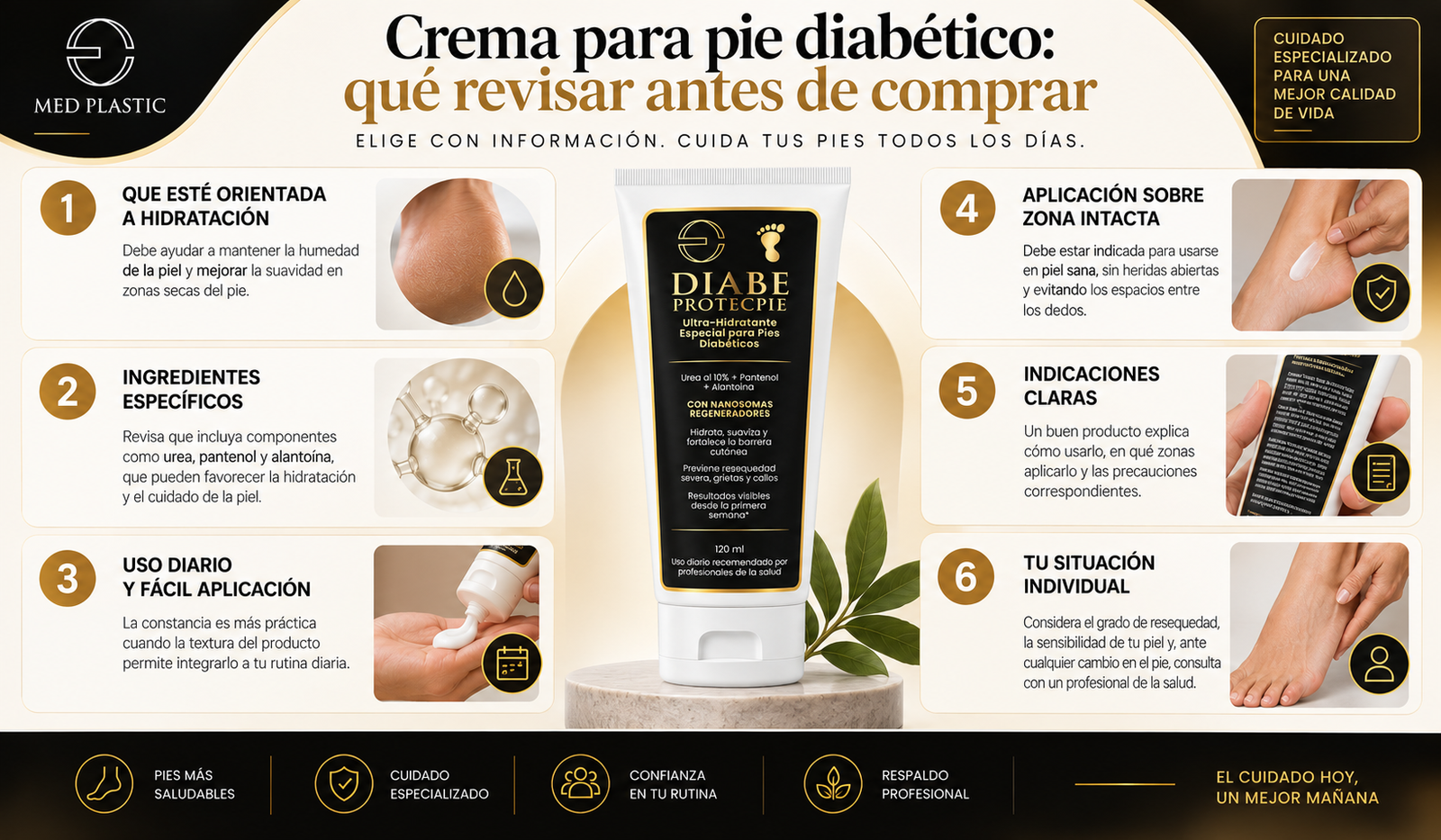 Qué revisar antes de comprar una crema para pie diabético
