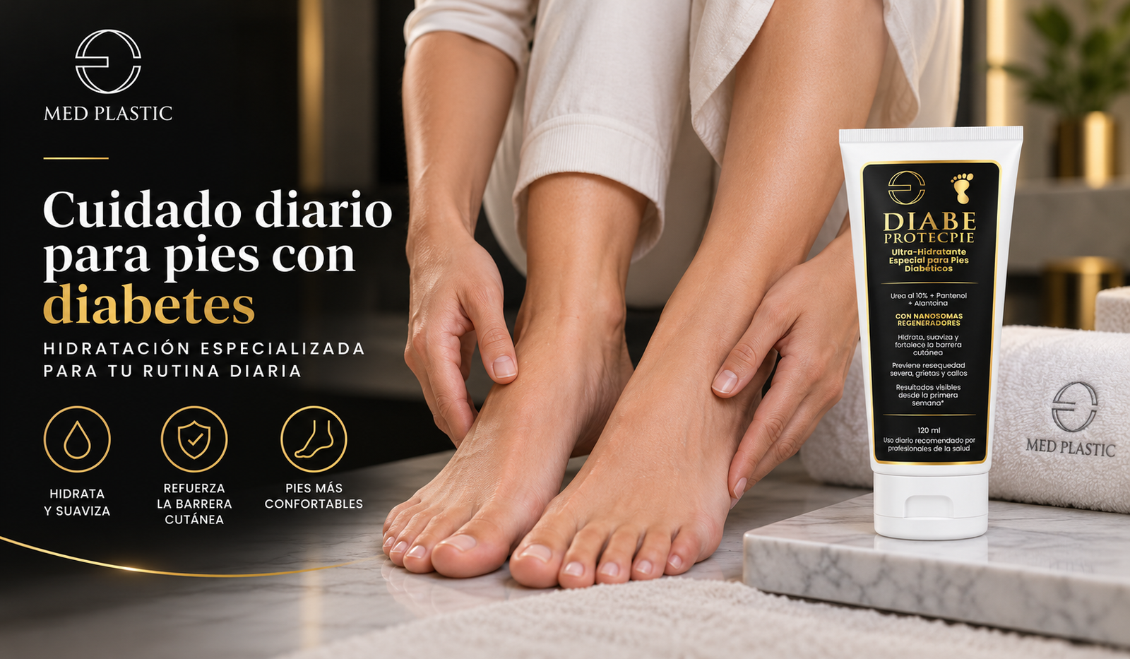 Crema para pie diabético DIABEPROTECPIE de Med Plastic